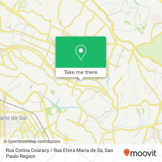 Mapa Rua Corina Coaracy / Rua Elvira Maria de Sá