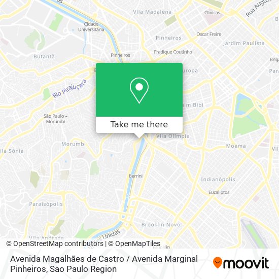 Avenida Magalhães de Castro / Avenida Marginal Pinheiros map