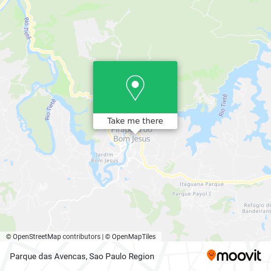 Parque das Avencas map