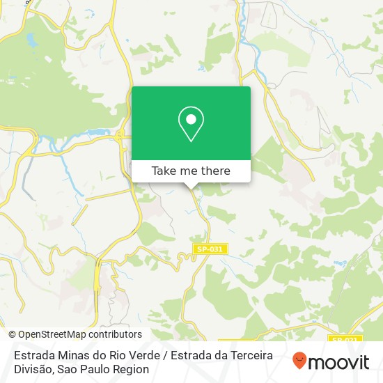 Estrada Minas do Rio Verde / Estrada da Terceira Divisão map