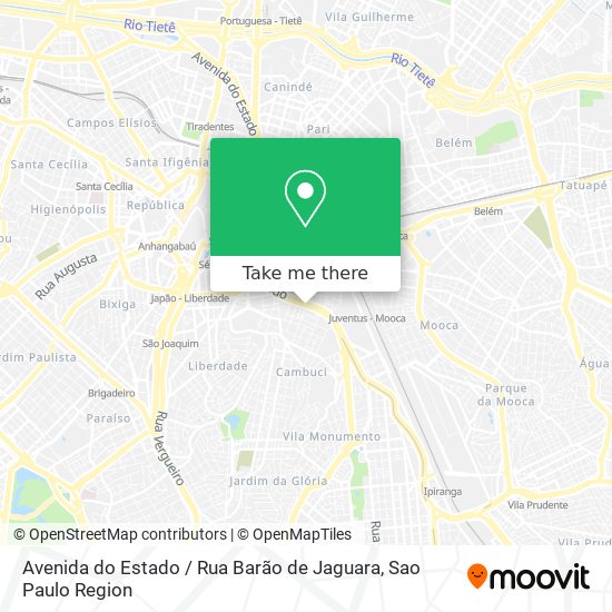 Mapa Avenida do Estado / Rua Barão de Jaguara