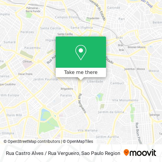 Mapa Rua Castro Alves / Rua Vergueiro