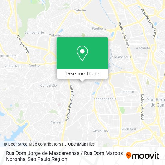 Mapa Rua Dom Jorge de Mascarenhas / Rua Dom Marcos Noronha