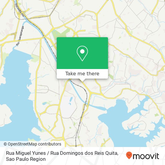 Mapa Rua Miguel Yunes / Rua Domingos dos Reis Quita