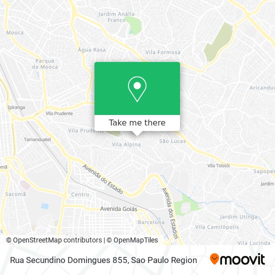 Mapa Rua Secundino Domingues 855