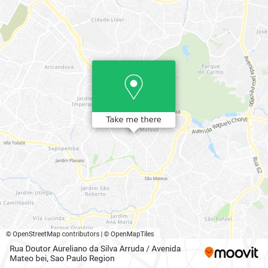 Mapa Rua Doutor Aureliano da Silva Arruda / Avenida Mateo bei