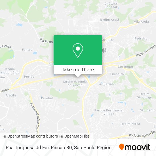 Rua Turquesa Jd Faz Rincao 80 map