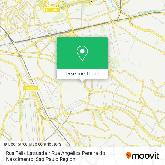 Mapa Rua Félix Lattuada / Rua Angélica Pereira do Nascimento