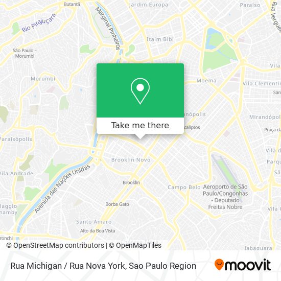 Rua Michigan / Rua Nova York map