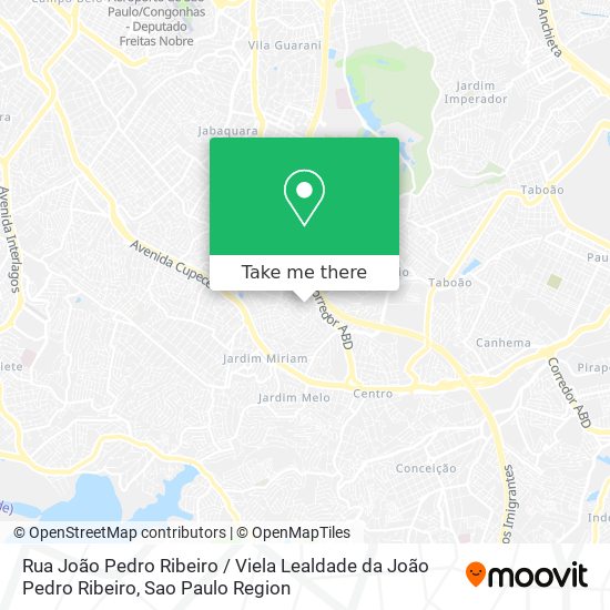 Mapa Rua João Pedro Ribeiro / Viela Lealdade da João Pedro Ribeiro