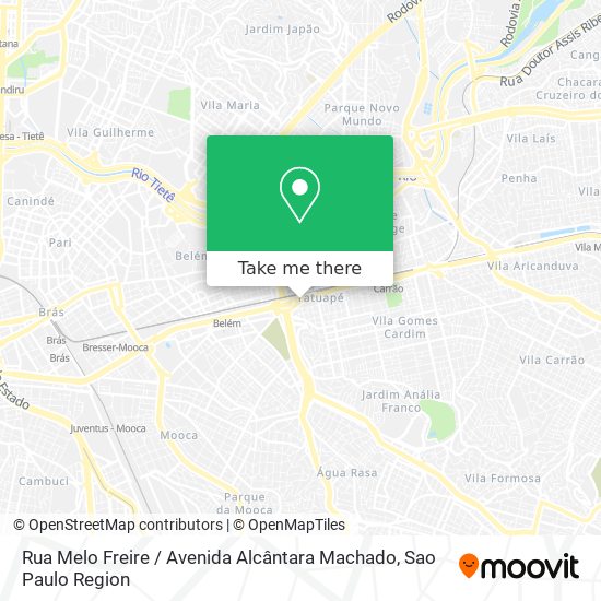 Rua Melo Freire / Avenida Alcântara Machado map