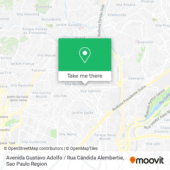 Avenida Gustavo Adolfo / Rua Cândida Alembertie map