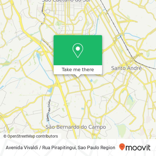 Mapa Avenida Vivaldi / Rua Pirapitingui