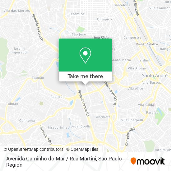 Avenida Caminho do Mar / Rua Martini map