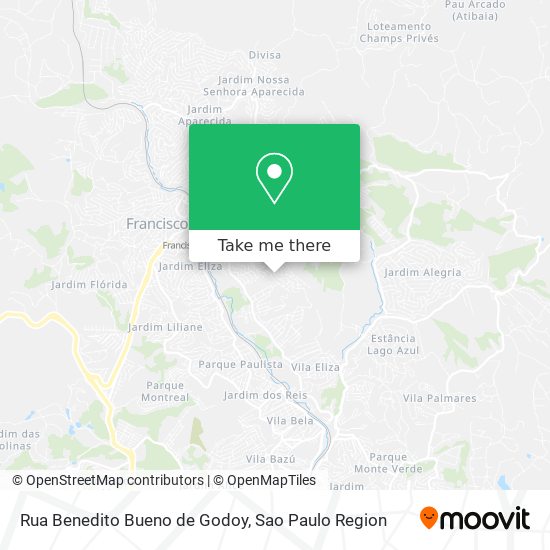 Mapa Rua Benedito Bueno de Godoy