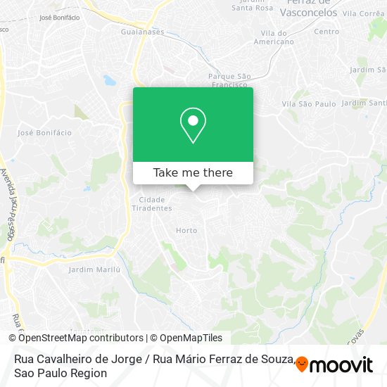 Mapa Rua Cavalheiro de Jorge / Rua Mário Ferraz de Souza