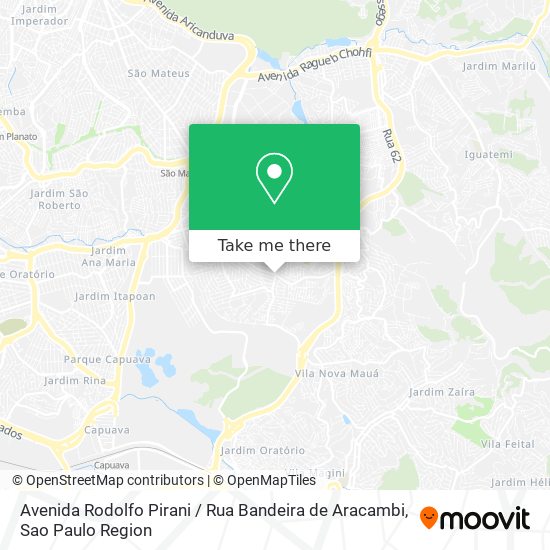 Avenida Rodolfo Pirani / Rua Bandeira de Aracambi map