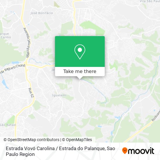 Mapa Estrada Vovó Carolina / Estrada do Palanque