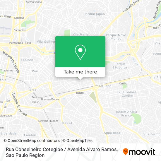 Mapa Rua Conselheiro Cotegipe / Avenida Álvaro Ramos