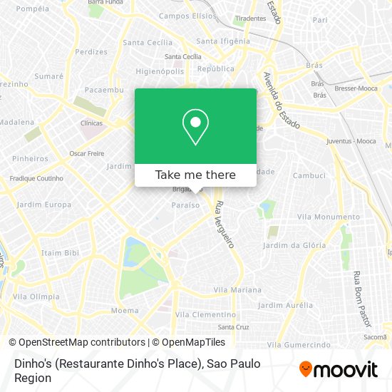 Mapa Dinho's (Restaurante Dinho's Place)