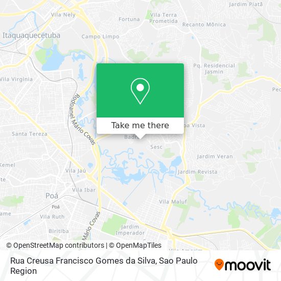 Rua Creusa Francisco Gomes da Silva map