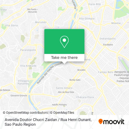 Mapa Avenida Doutor Chucri Zaidan / Rua Henri Dunant