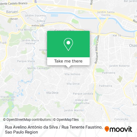 Rua Avelino Antônio da Silva / Rua Tenente Faustino map