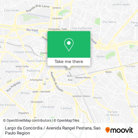 Mapa Largo da Concórdia / Avenida Rangel Pestana