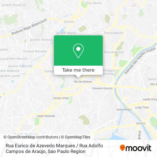 Rua Eurico de Azevedo Marques / Rua Adolfo Campos de Araújo map