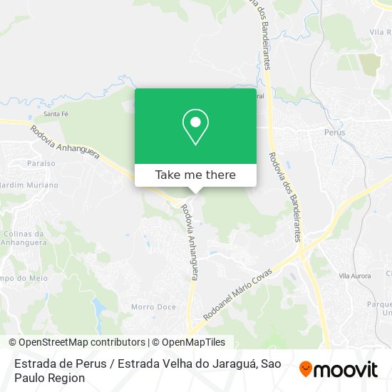 Mapa Estrada de Perus / Estrada Velha do Jaraguá