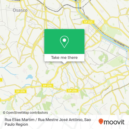 Mapa Rua Elias Martim / Rua Mestre José Antônio