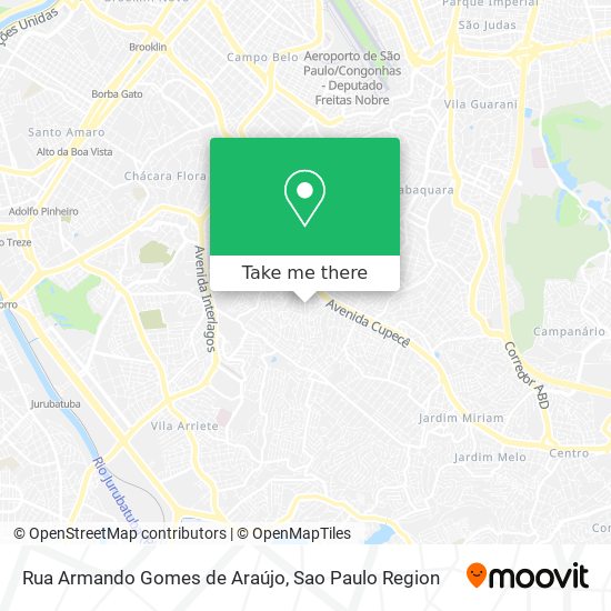 Mapa Rua Armando Gomes de Araújo