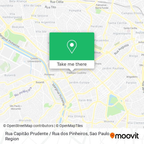 Rua Capitão Prudente / Rua dos Pinheiros map