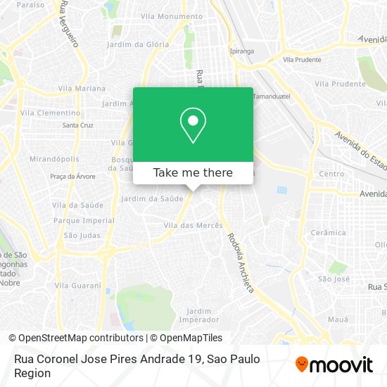 Mapa Rua Coronel Jose Pires Andrade 19