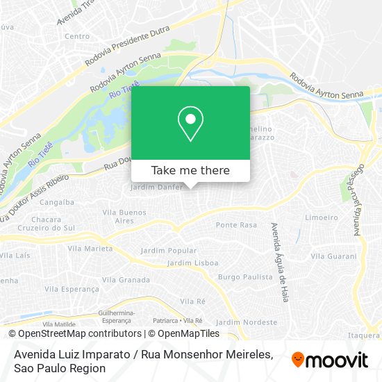 Avenida Luiz Imparato / Rua Monsenhor Meireles map