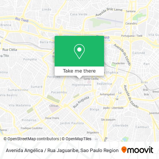 Avenida Angélica / Rua Jaguaribe map