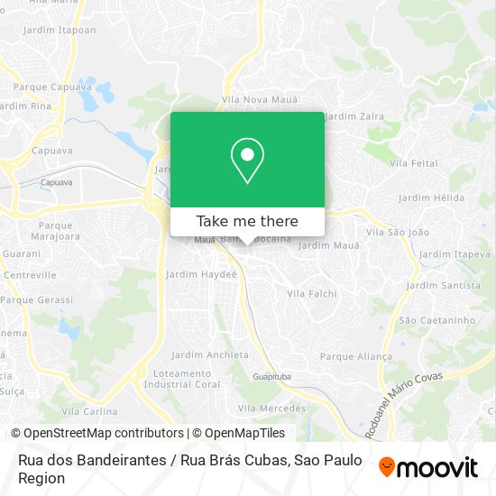 Mapa Rua dos Bandeirantes / Rua Brás Cubas