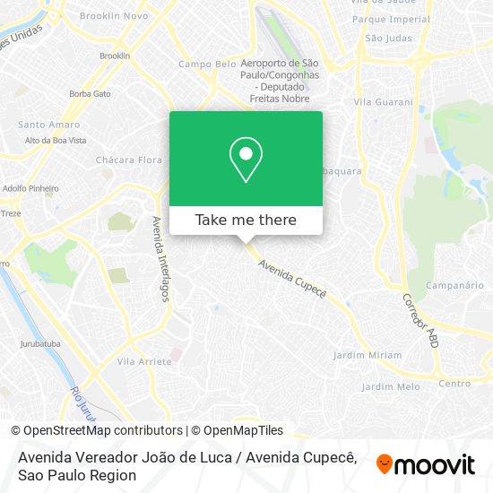 Mapa Avenida Vereador João de Luca / Avenida Cupecê