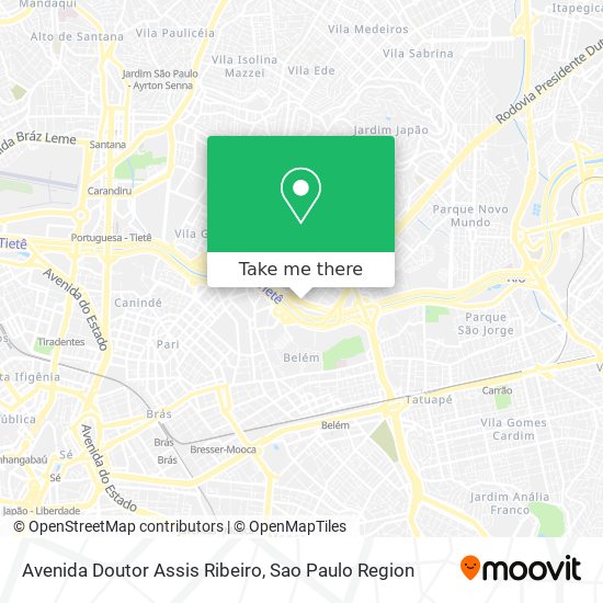 Mapa Avenida Doutor Assis Ribeiro