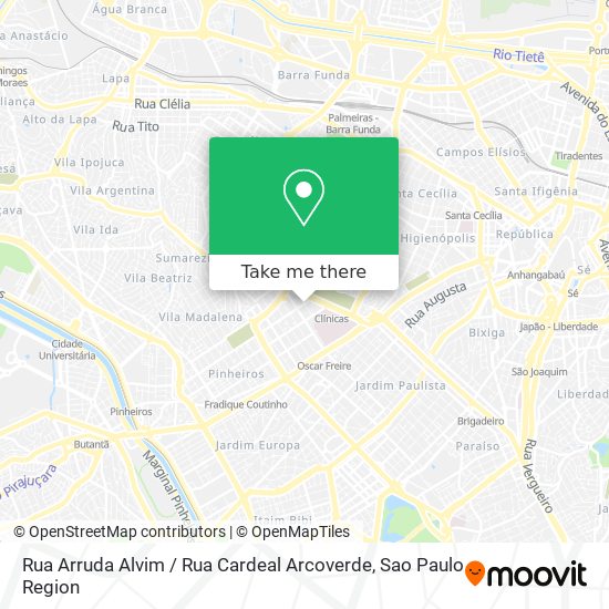 Rua Arruda Alvim / Rua Cardeal Arcoverde map