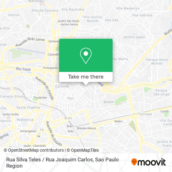 Mapa Rua Silva Teles / Rua Joaquim Carlos
