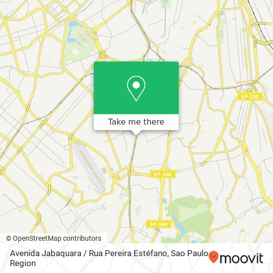 Mapa Avenida Jabaquara / Rua Pereira Estéfano