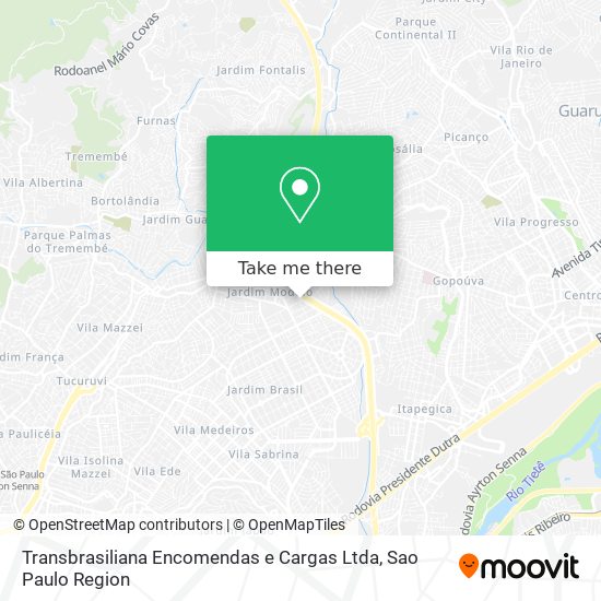 Transbrasiliana Encomendas e Cargas Ltda map