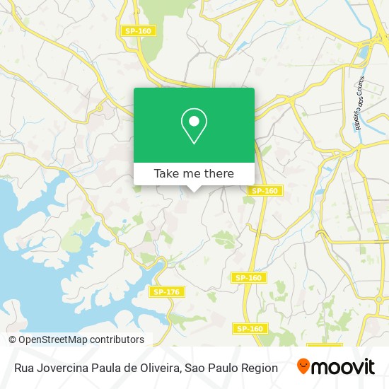 Mapa Rua Jovercina Paula de Oliveira