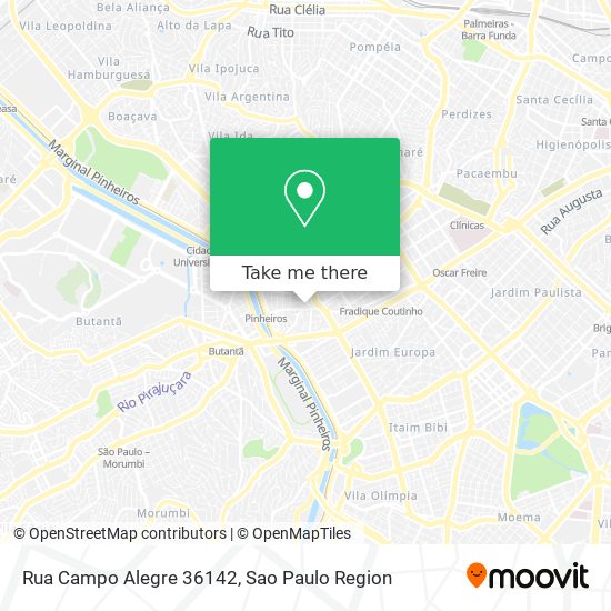 Mapa Rua Campo Alegre 36142