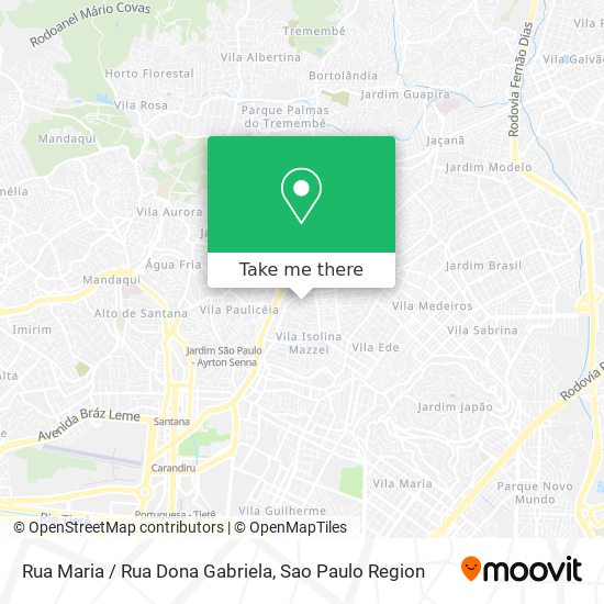 Mapa Rua Maria / Rua Dona Gabriela
