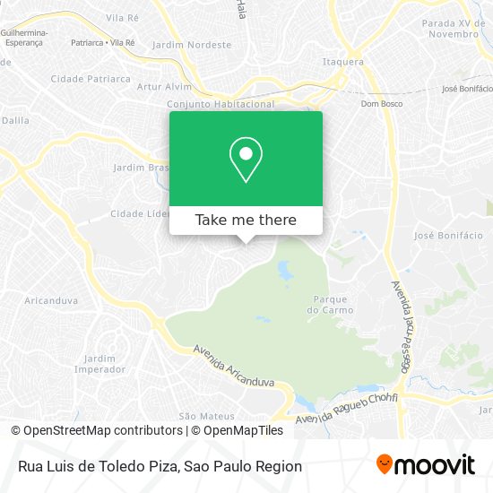 Mapa Rua Luis de Toledo Piza