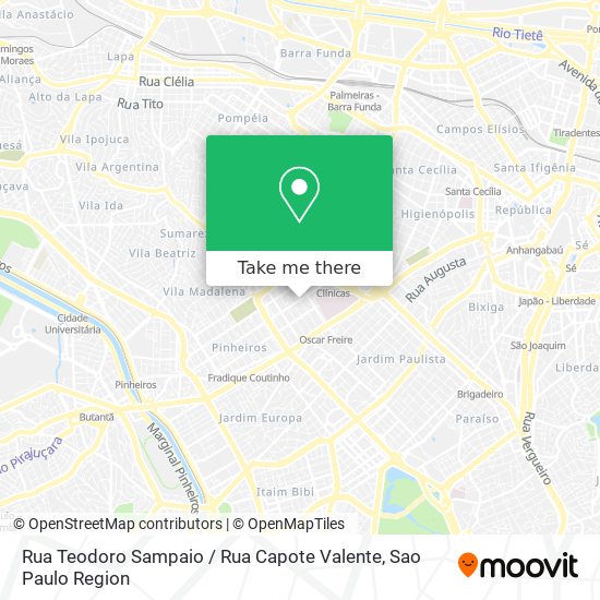 Rua Teodoro Sampaio / Rua Capote Valente map