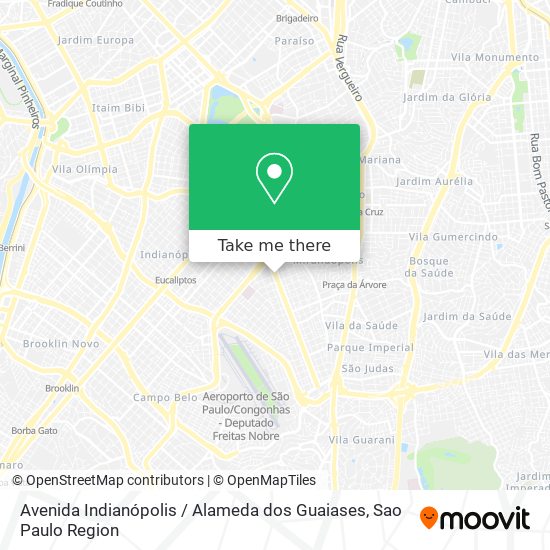 Avenida Indianópolis / Alameda dos Guaiases map