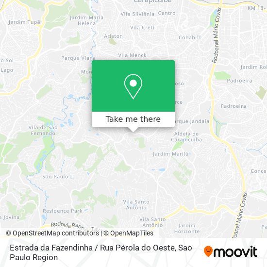 Estrada da Fazendinha / Rua Pérola do Oeste map